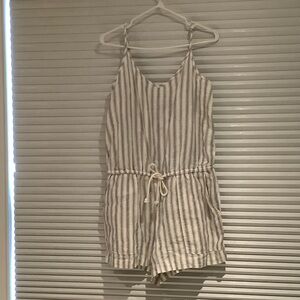 Striped cream women’s Romper